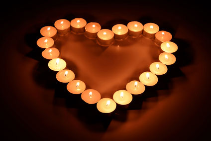 Coeur en bougies