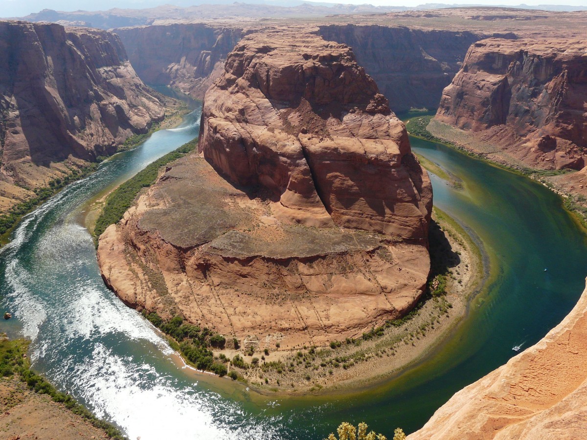 Arizona canyon cliff colorado river desert dry gorge high angle shot 965919